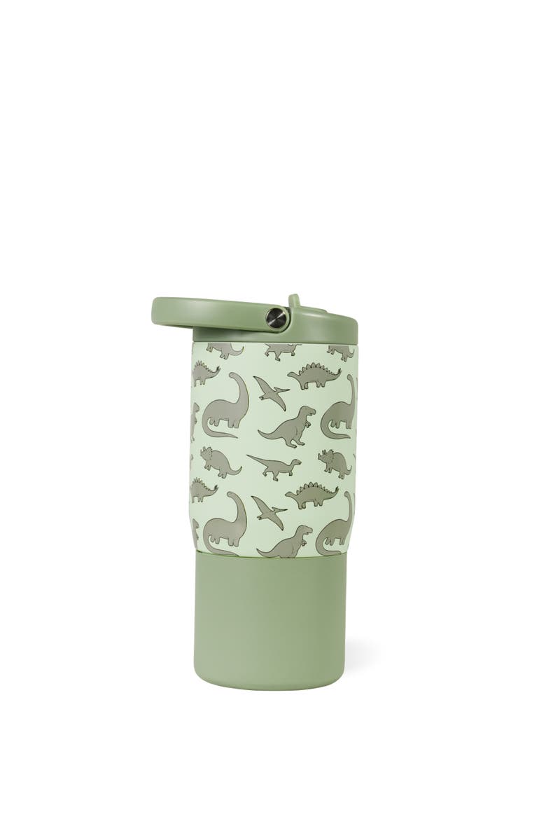 HydroJug Kids 14 oz Sport Water Bottle - Stainless Steel, Insulated, 100% Leakproof, With Carry Handle, BPA-Free, Kid-Friendly Design, Main, color, Dinosaur