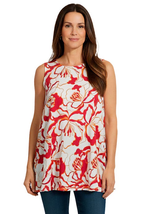 Stretch Knit Sleeveless Swing Tunic