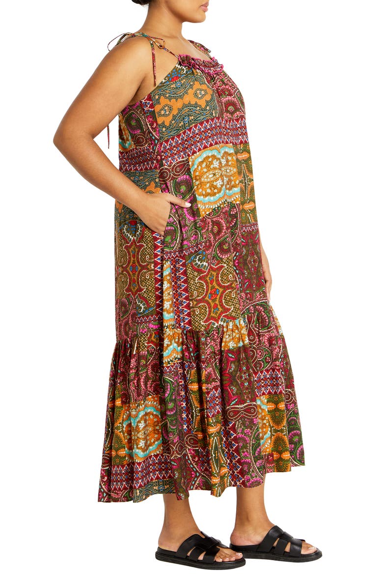 Erica Print Maxi Sundress, Alternate, color, KALEIDOSCOPE