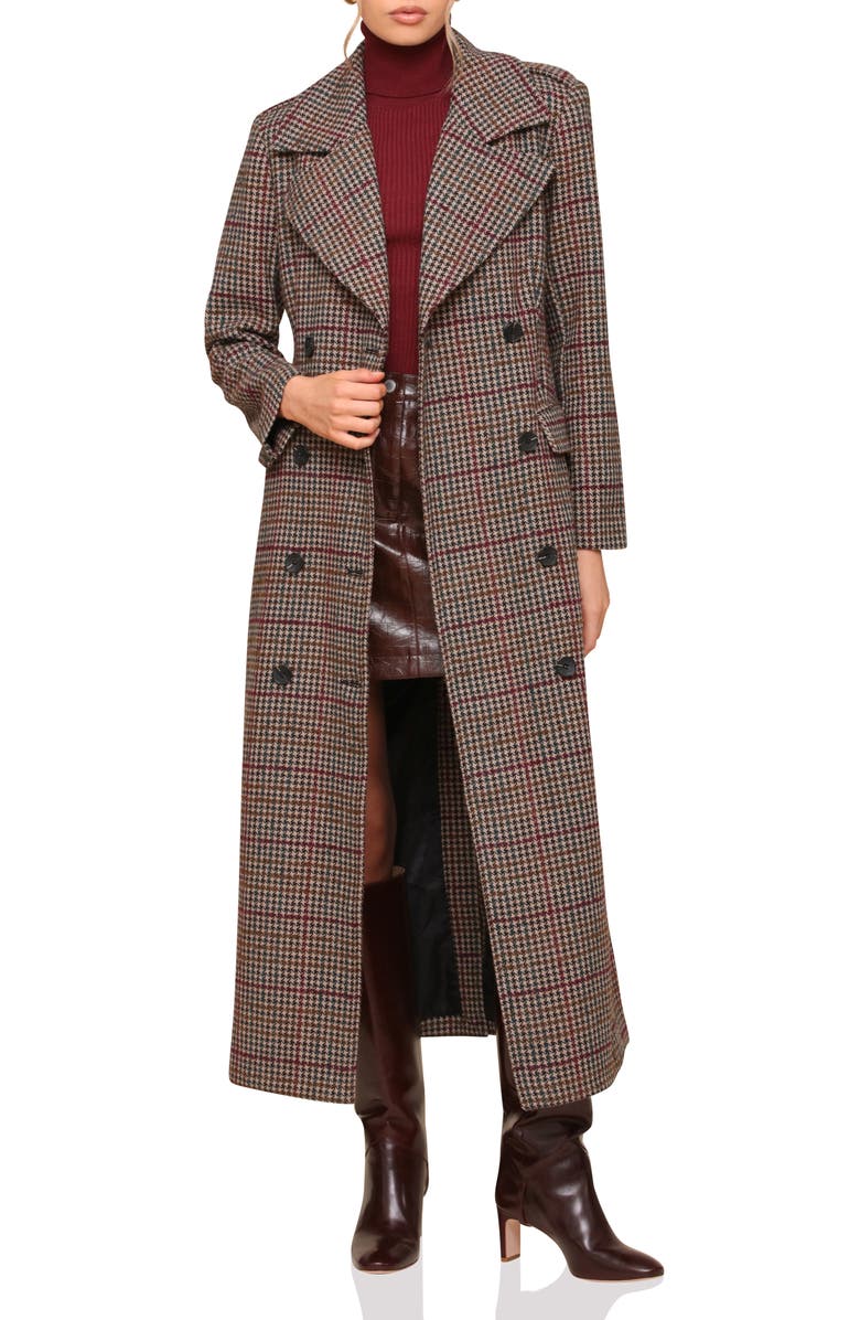 Avec Les Filles Strong Shoulder Maxi Coat, Alternate, color,