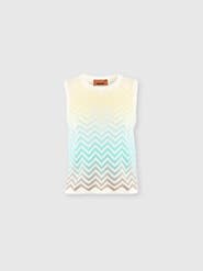 Missoni Sleeveless Top In Cotton And Viscose Chevron Dégradé