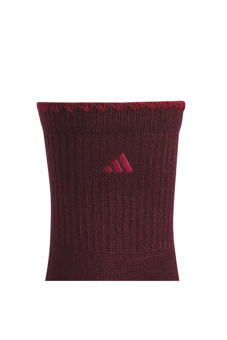 Climacool Athletic Cushioned High Quarter Socks, Alternate, color, MAROON/ MAGIC MAUVE/ WHITE
