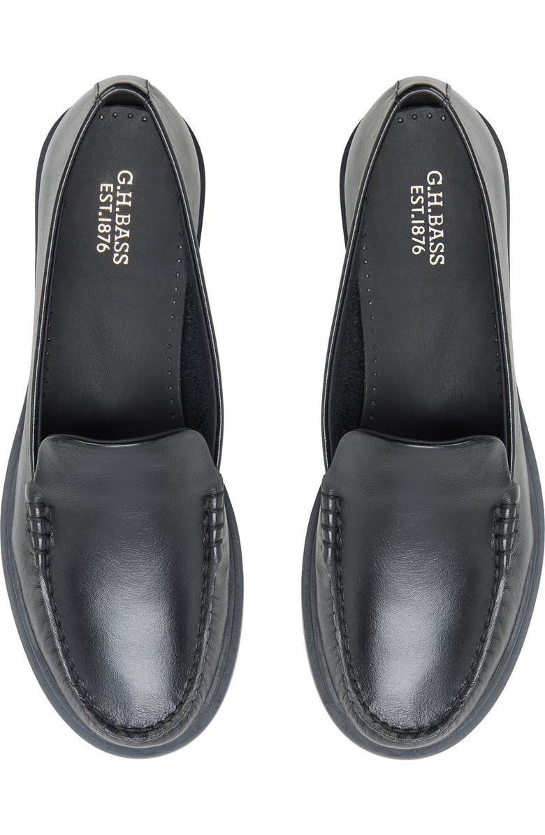 G.H.BASS Sloane Moc Toe Loafer, Alternate, color, Black