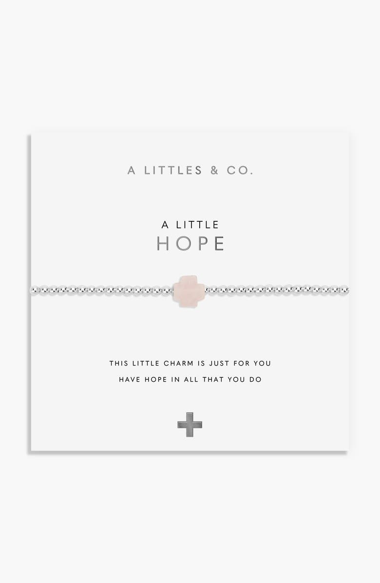 A Littles & Co. A Little 'Hope' Bracelet, Main, color, Silver Plated