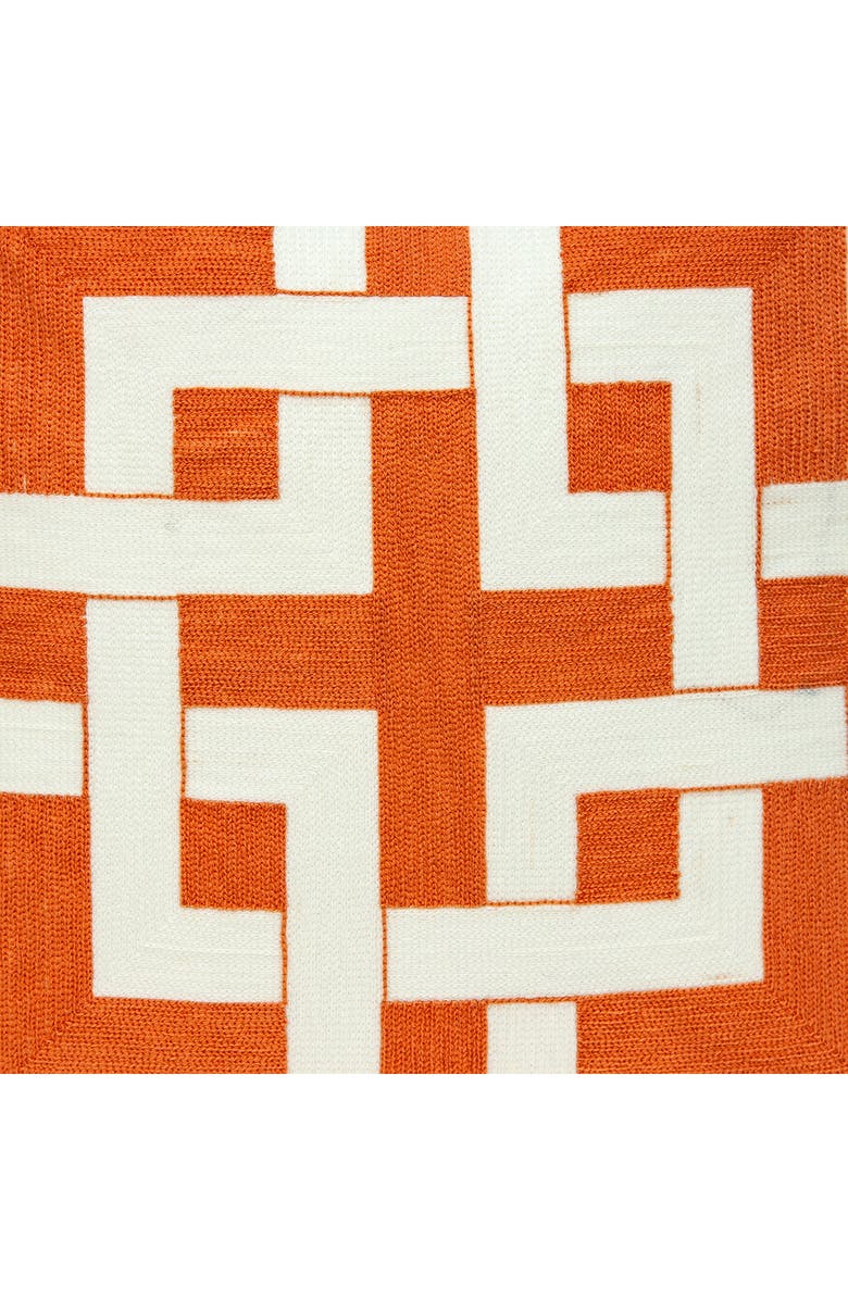 PARKLAND COLLECTION Simbel Embroidered Accent Pillow, Alternate, color, Orange