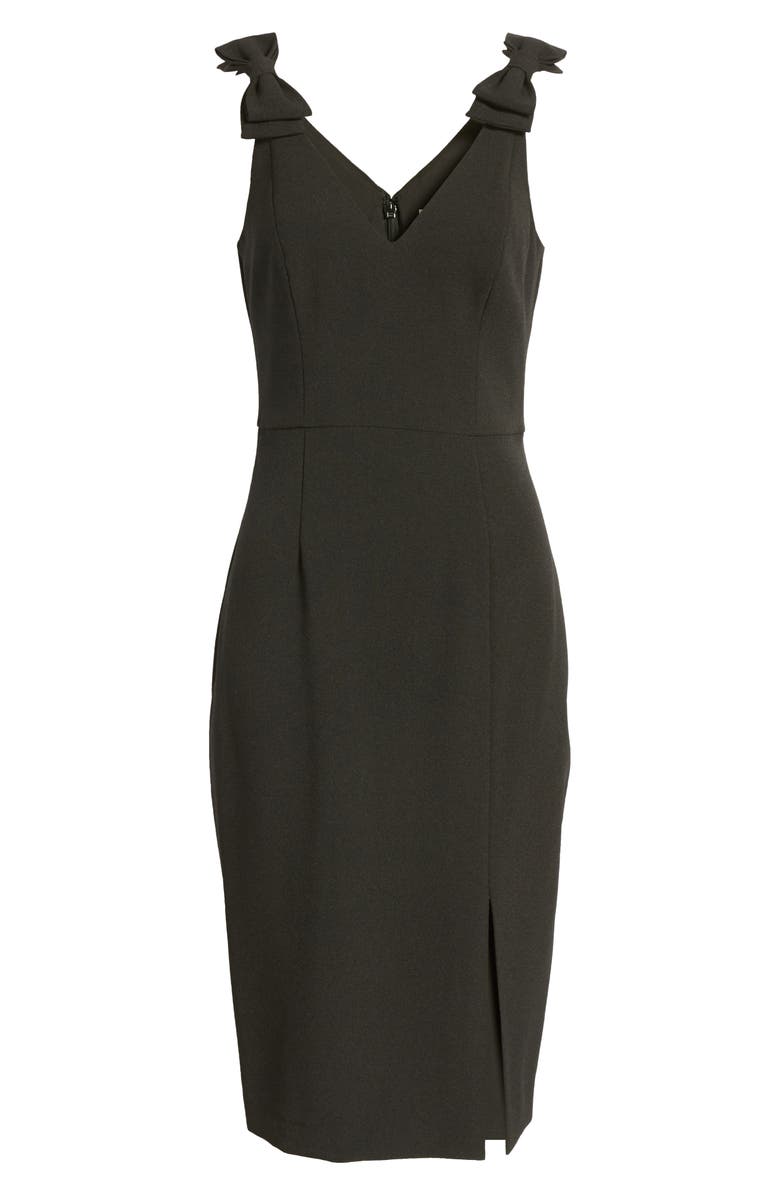 Eliza J Bow Detail Sleeveless Sheath Dress, Alternate, color, 