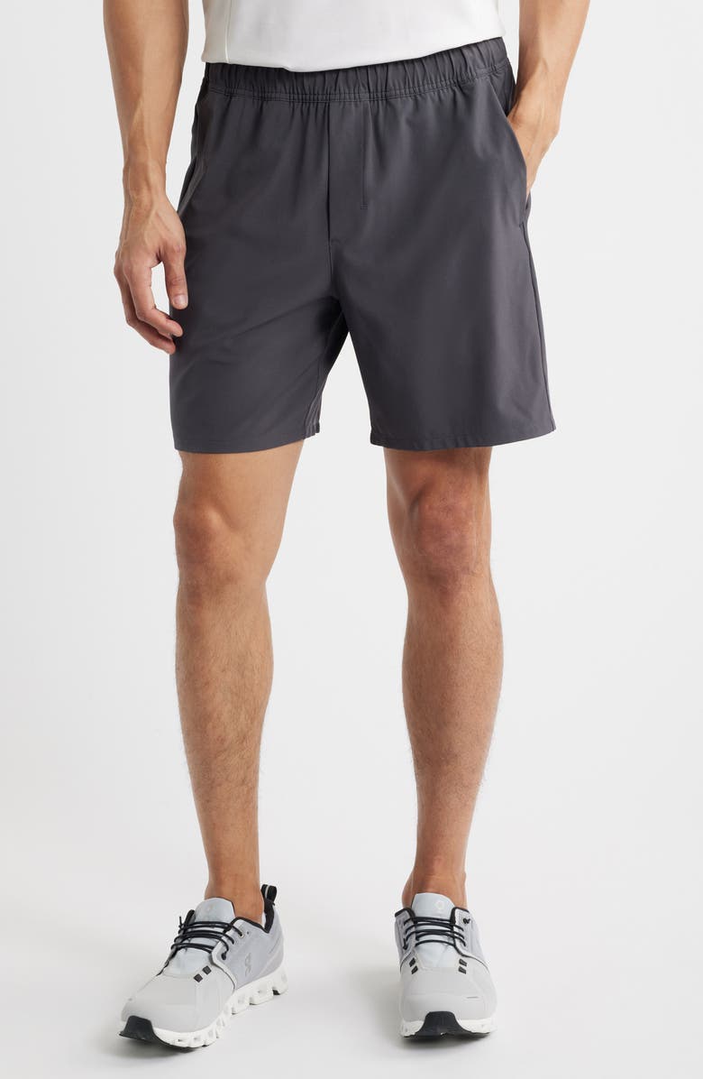 Zella Relay Training Shorts, Main, color, Grey Forged