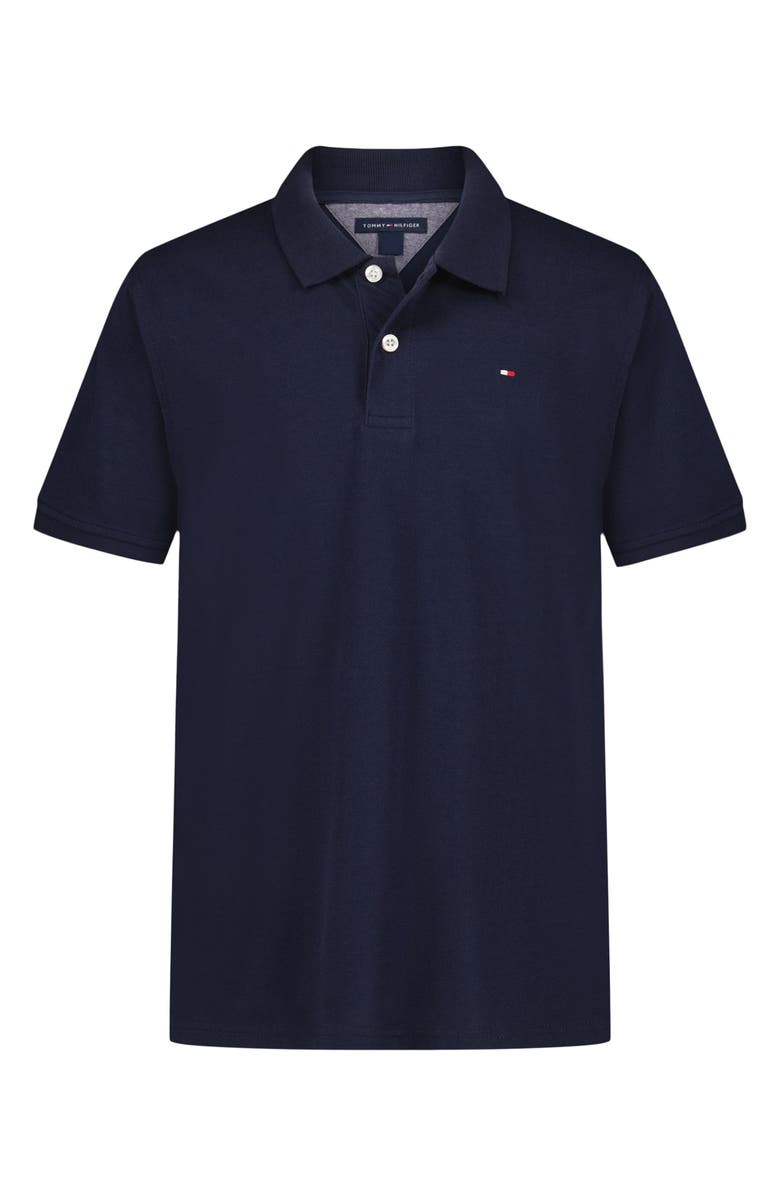 Tommy Hilfiger Kids' Solid Polo Shirt, Main, color, Navy Blazer