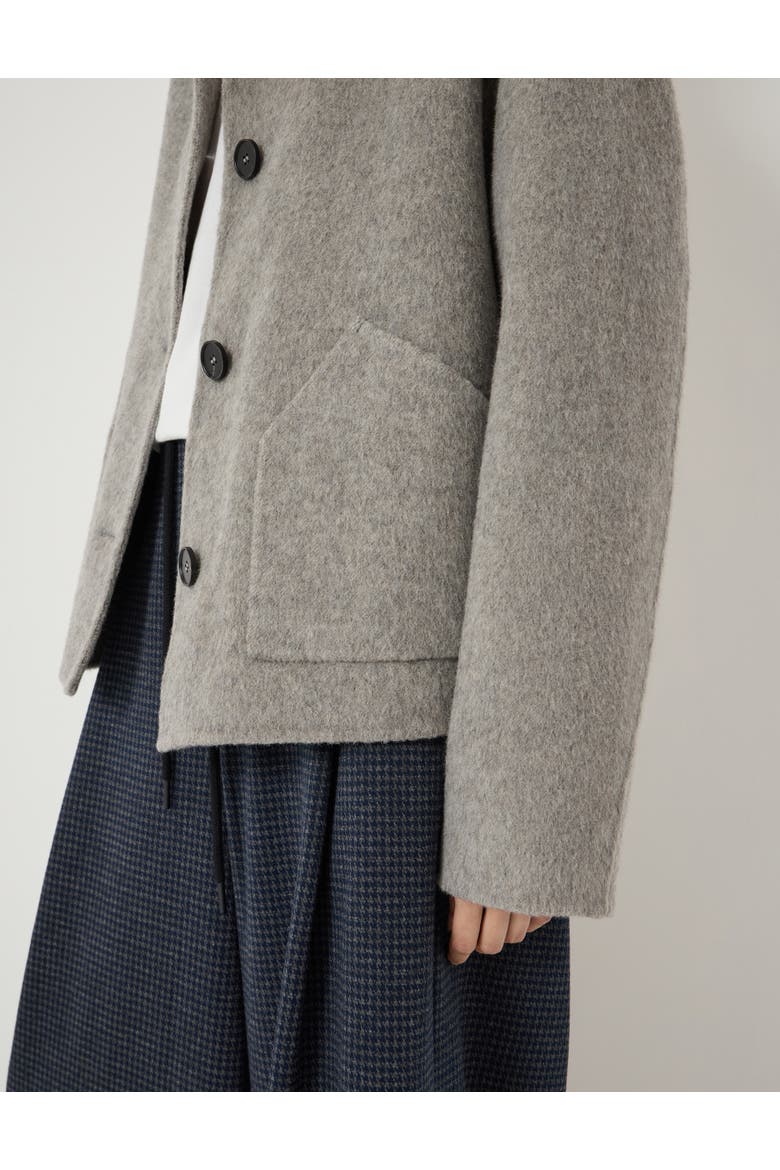 Pure Wool Double Faced Jacket, Alternate, color, Light Grey Marl