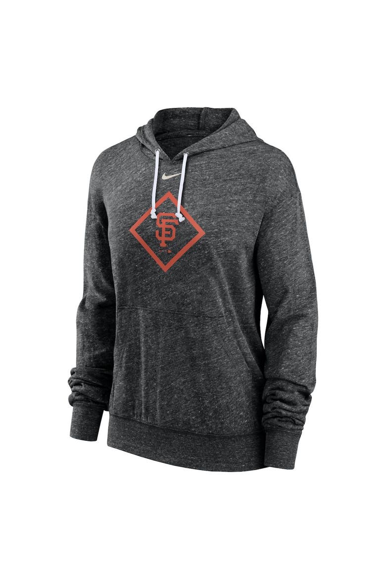 Women's Nike Black San Francisco Giants Diamond Icon Gym Vintage Lightweight Hooded Top, Alternate, color, Black