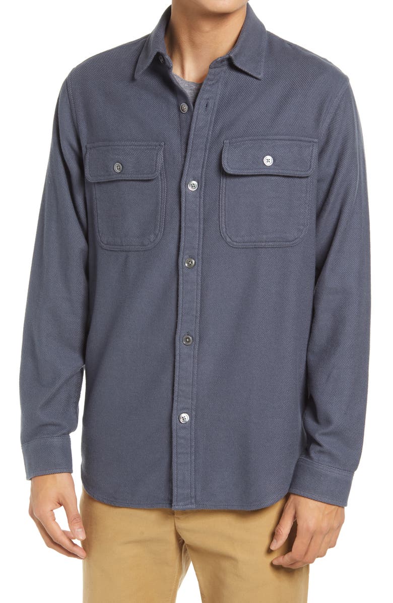 NN07 Alf 5146 Flannel Button-Down Shirt, Alternate, color, Concrete