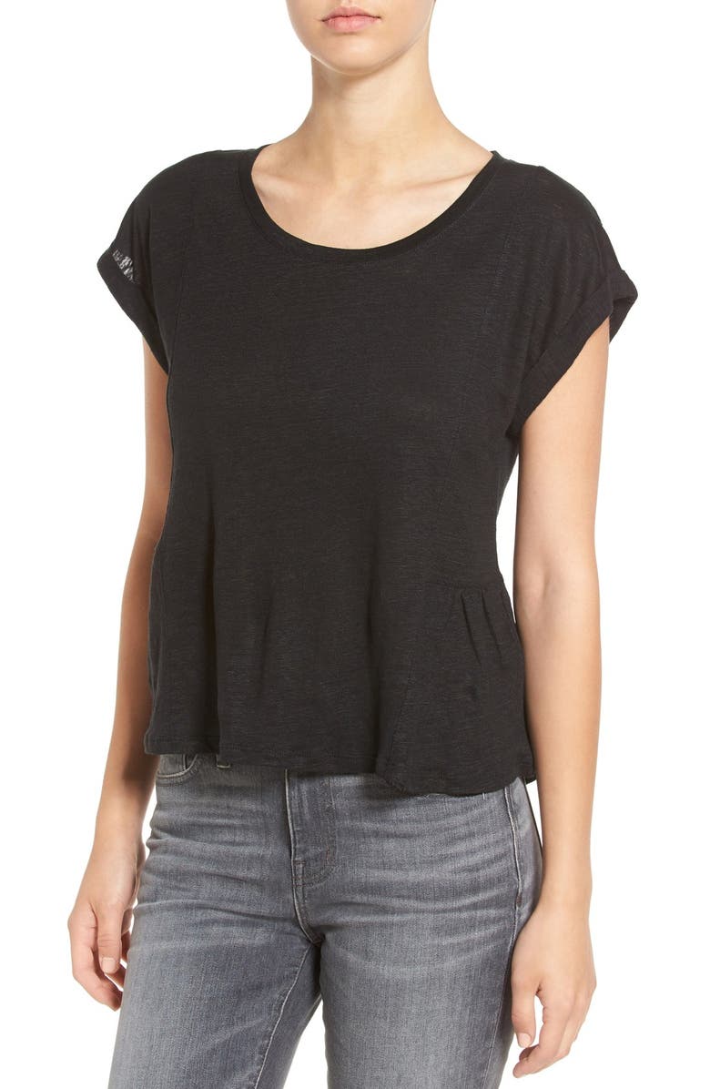 Madewell Modern Linen Gather Top, Main, color,