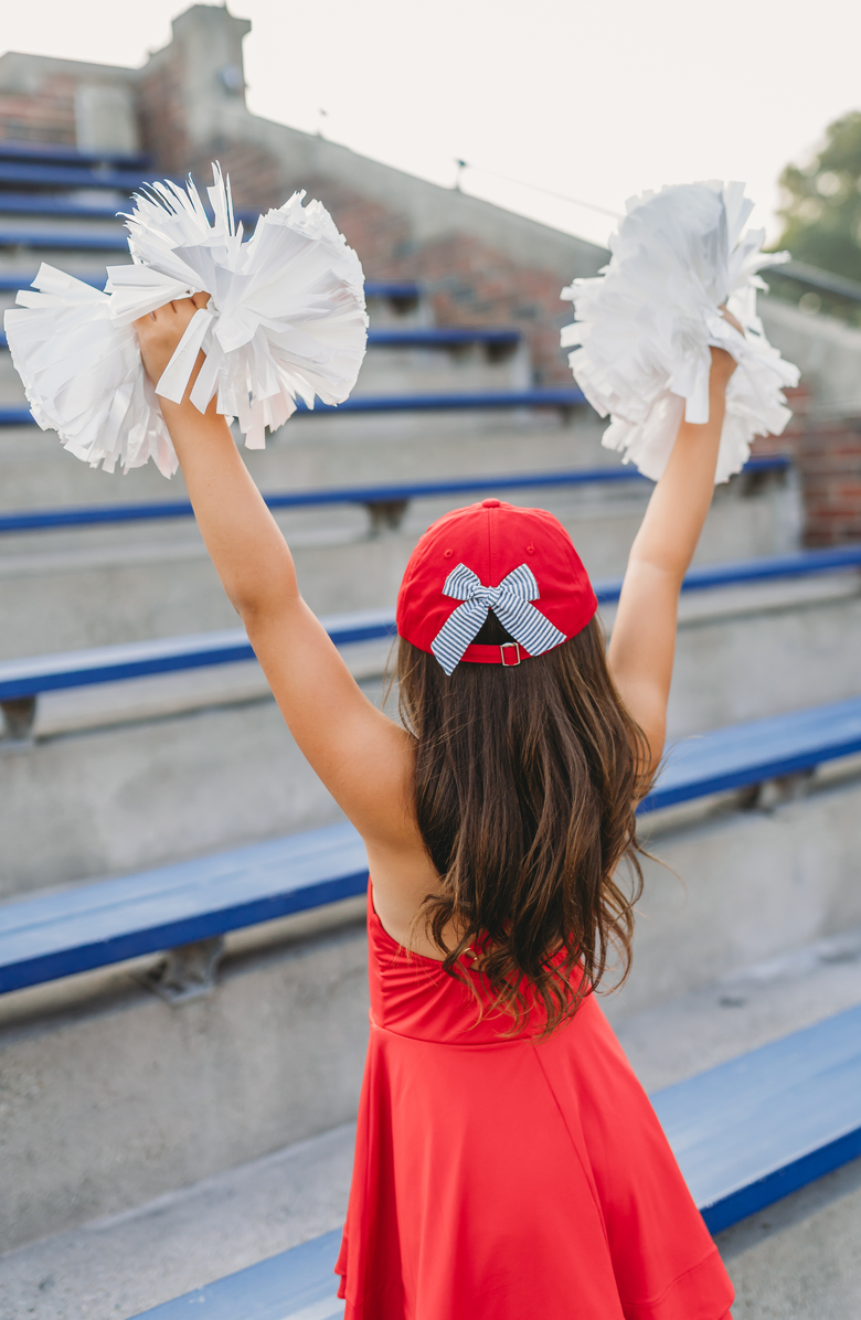 Bits & Bows Georgia Bulldogs Bow Baseball Hat, Alternate, color, Red