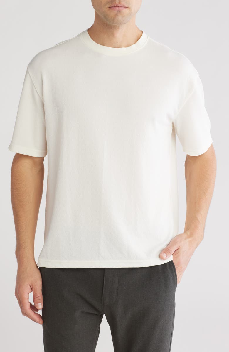 DENIM AND FLOWER Relaxed Fit Textured Crewneck T-Shirt, Main, color, 