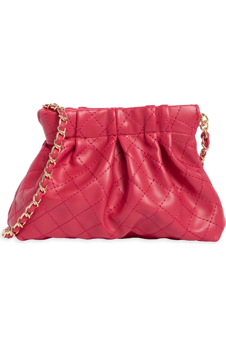 URBAN EXPRESSIONS HANDBAGS Quilted Crossbody Bag, Main, color, Hot Pink