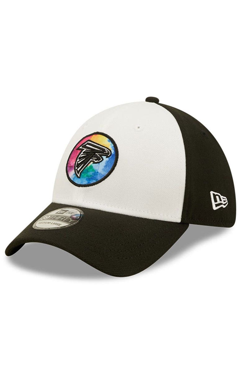 New Era Men's New Era White/Black Atlanta Falcons 2022 NFL Crucial Catch 39THIRTY Coaches Flex Hat, Alternate, color,