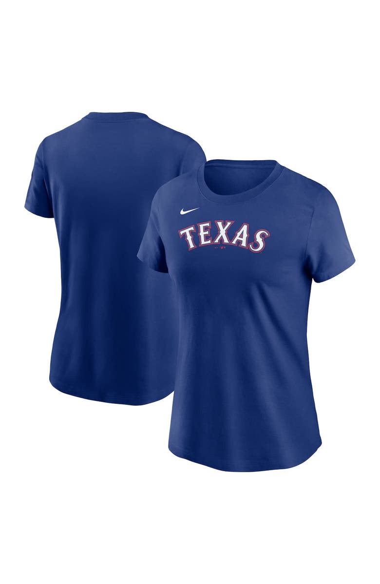 Nike Women's Nike  Royal Texas Rangers Fuse Wordmark T-Shirt, Main, color, Royal