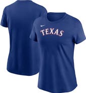 Nike Women's Nike Royal Texas Rangers Fuse Wordmark T-Shirt
