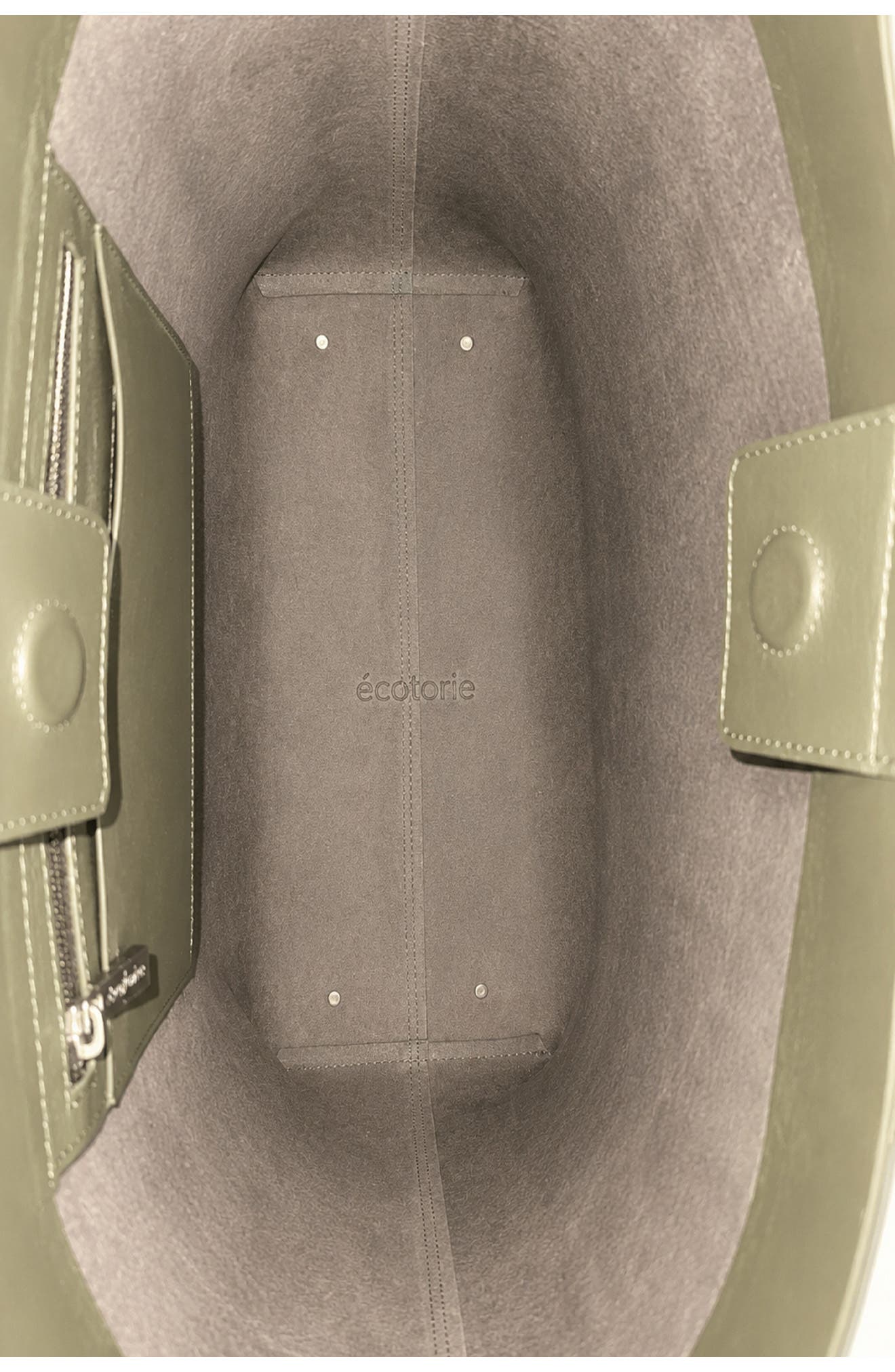 Agatha Leather Tote, Alternate, color, DARK MOSS