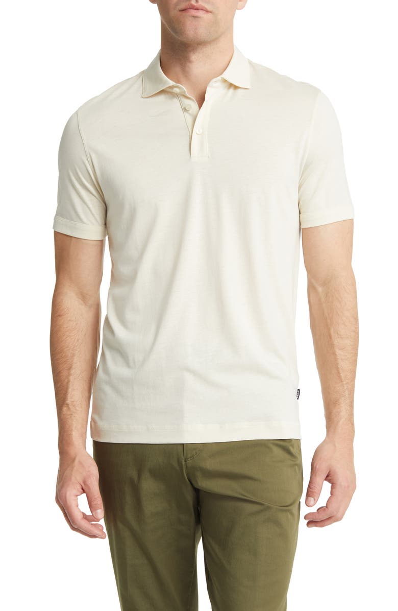 BOSS Press Solid Lyocell Blend Polo, Main, color,