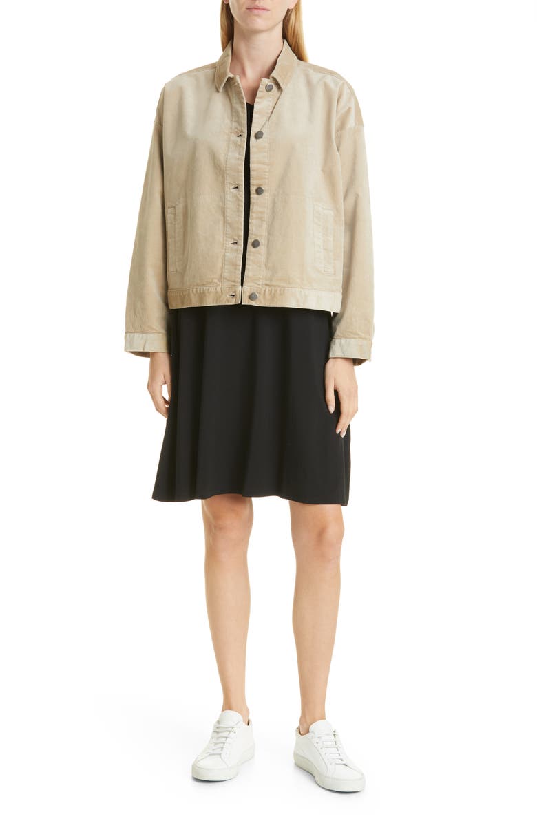 Eileen Fisher Sleeveless V-Neck Dress, Alternate, color, 