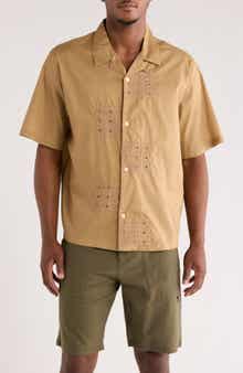PacSun Ritz Pointelle Cotton Poplin Camp Shirt