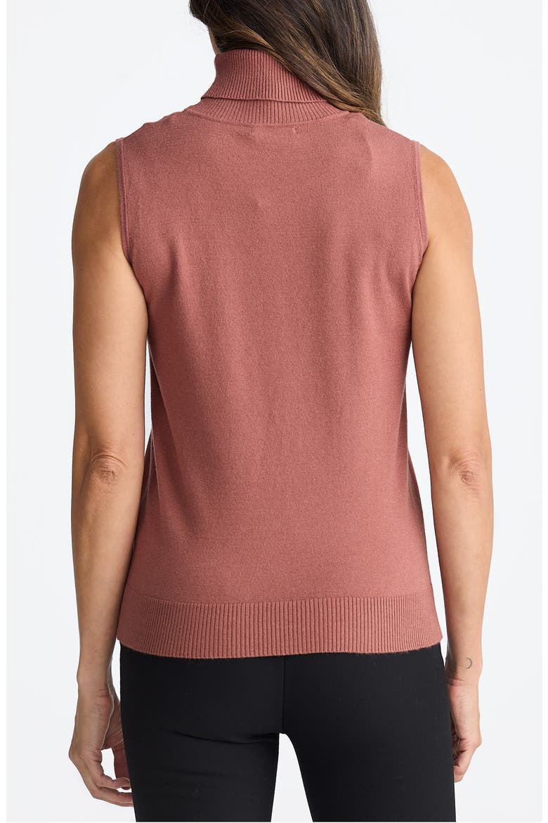 Skye Sleeveless Turtleneck Sweater, Alternate, color, PECAN