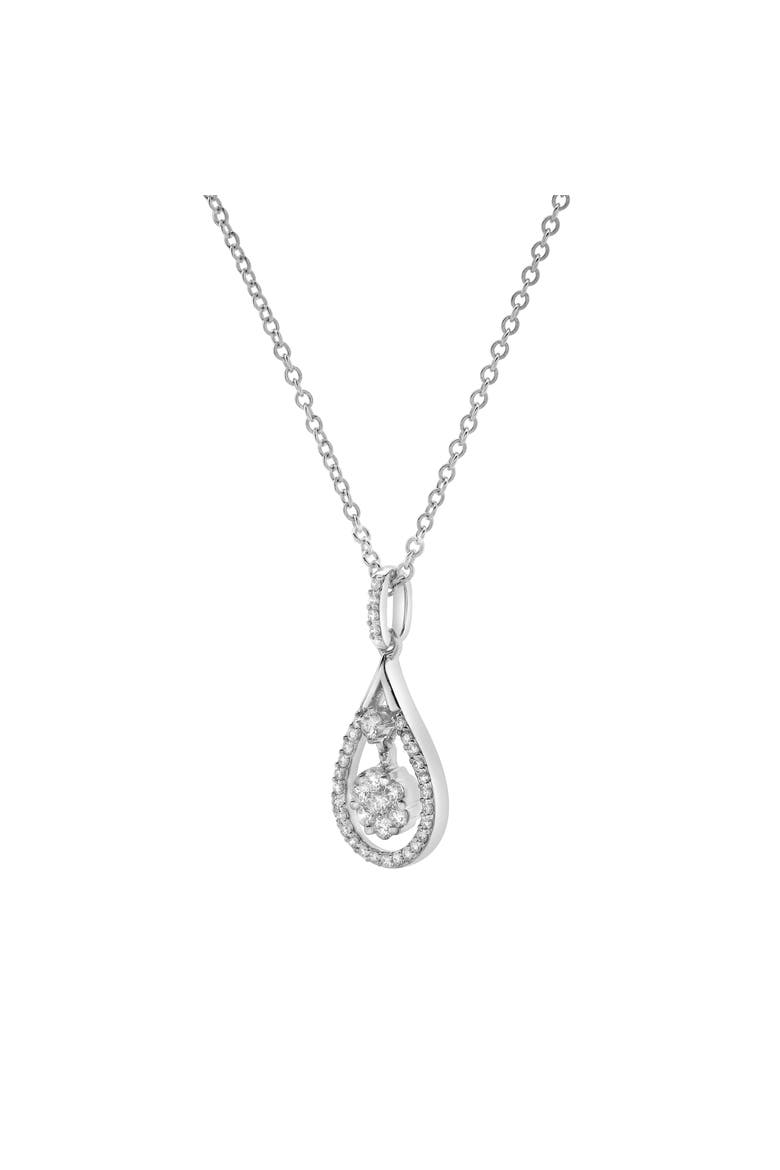 Elysian Teardrop Diamond Pendant 14K Gold, Alternate, color, 14K White Gold