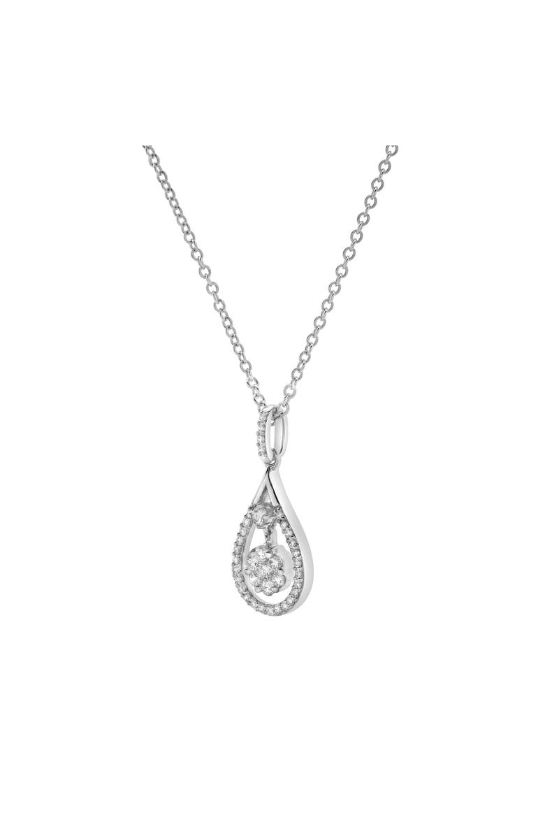 LuvMyJewelry Elysian Teardrop Diamond Pendant 14K Gold, Alternate, color, 14K White Gold