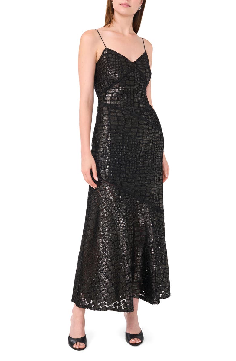 Parker The Savannah Metallic Jacquard Dress, Main, color, 