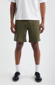 SANTO STUDIO Del Mar Flat Front Stretch Twill Chino Shorts