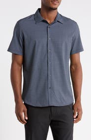 DKNY SPORTSWEAR Declan Short Sleeve Button-Up Shirt