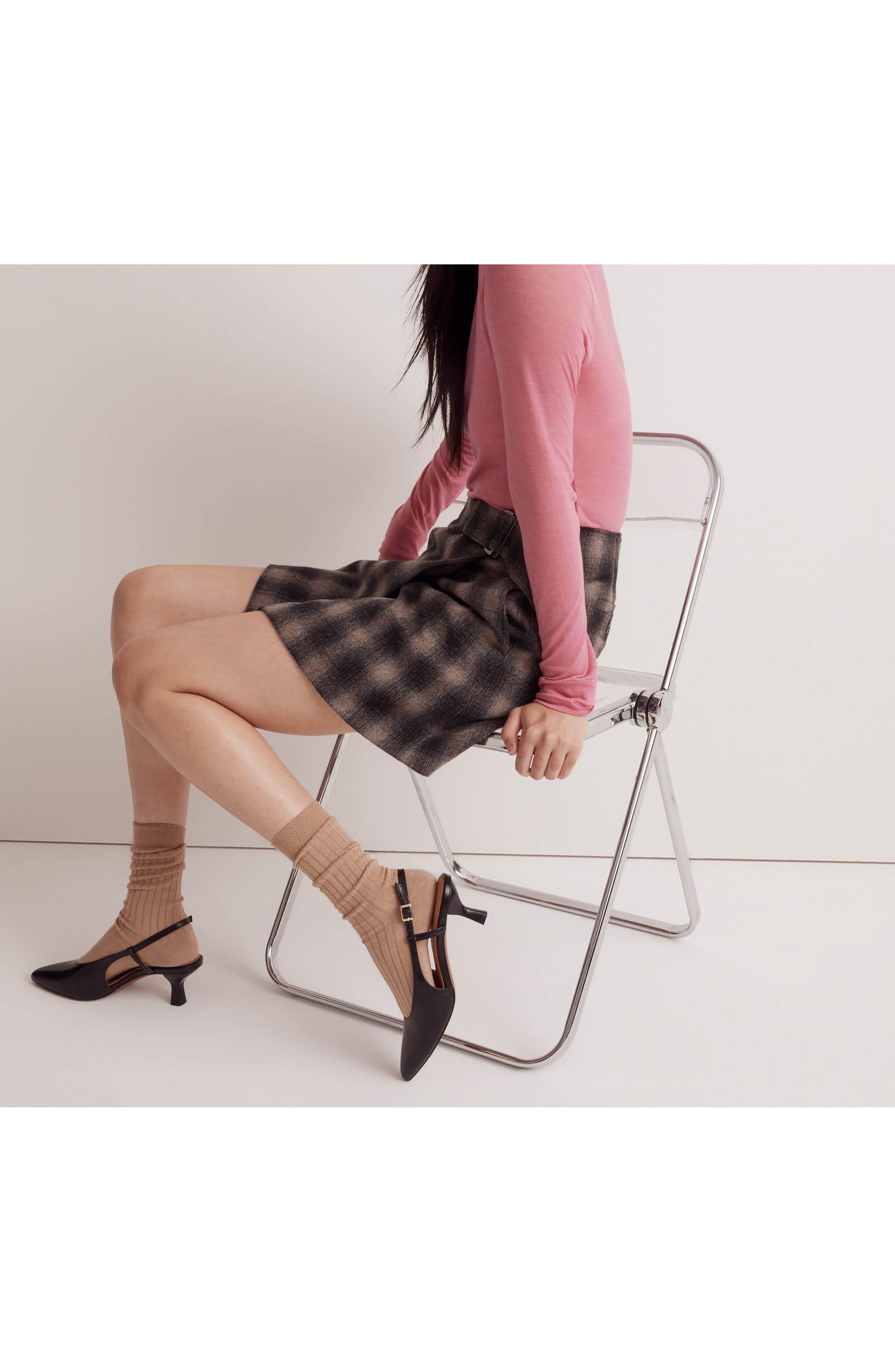 Madewell The Debbie Slingback Pump, Alternate, color, True Black