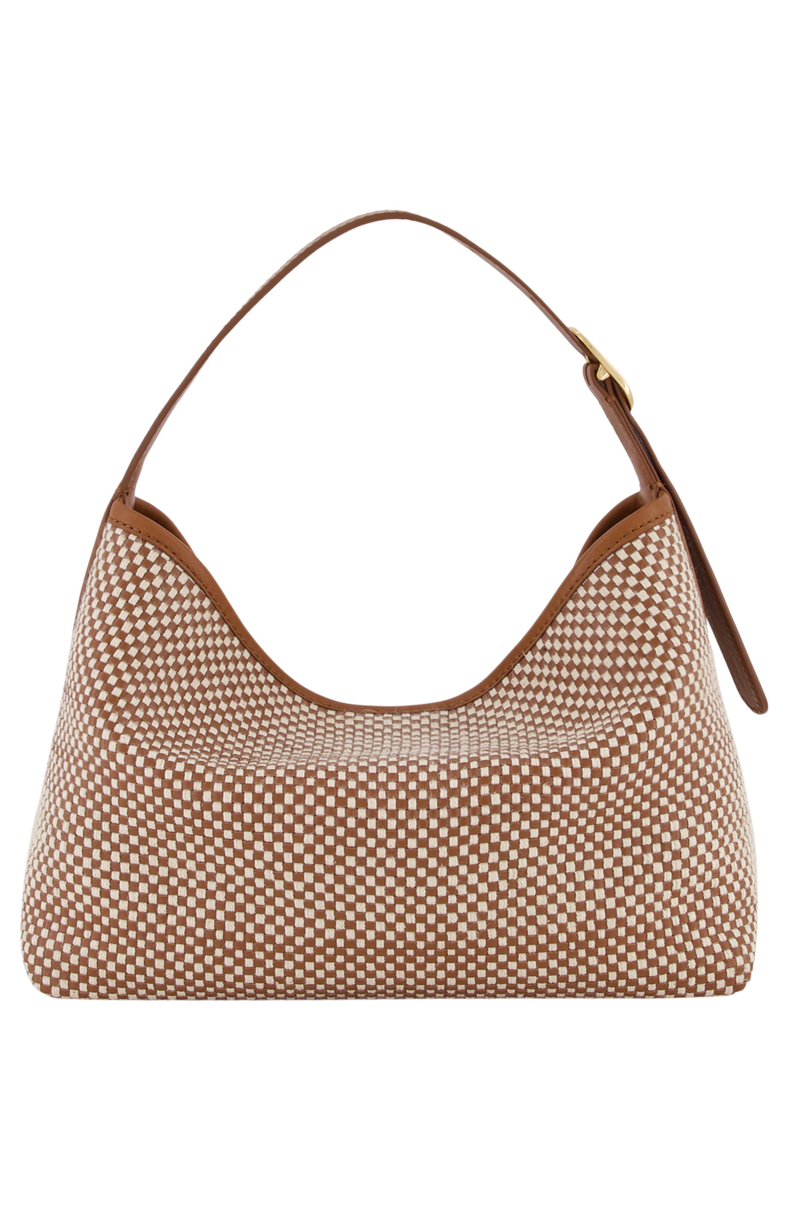 Vince Small Vivian Leather Hobo Bag, Alternate, color, Saddle/ Milk