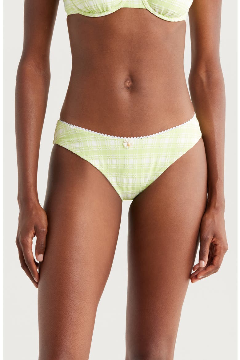 The Daphne Matcha High Cut Bikini Bottoms, Main, color, MATCHA