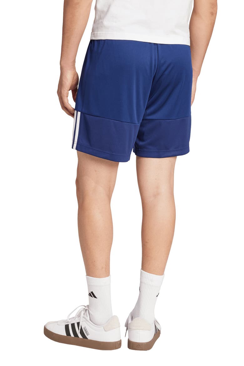 Sereno 3-Stripes AEROREADY Shorts, Alternate, color, DARK BLUE/ WHITE