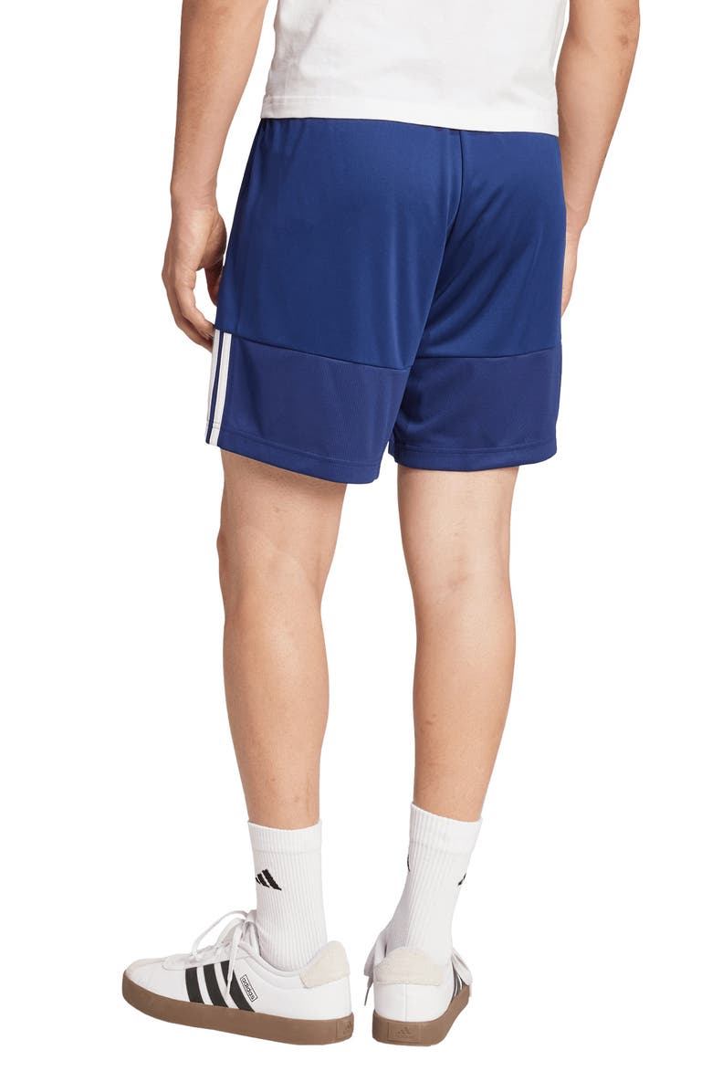 adidas Sereno 3-Stripes AEROREADY Shorts, Alternate, color, Dark Blue/ White