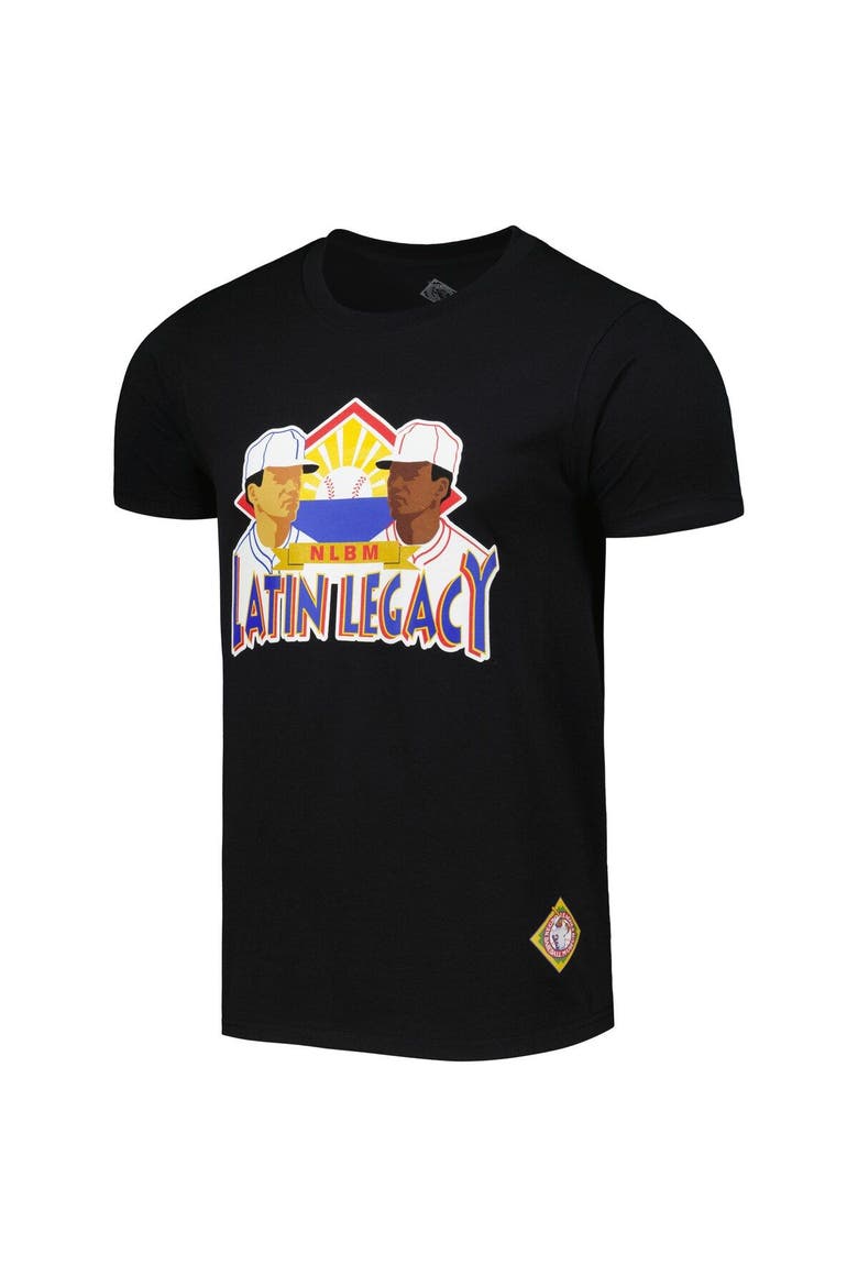 Men's Stitches Black Negro League Baseball Latin Legacy T-Shirt, Alternate, color, Black