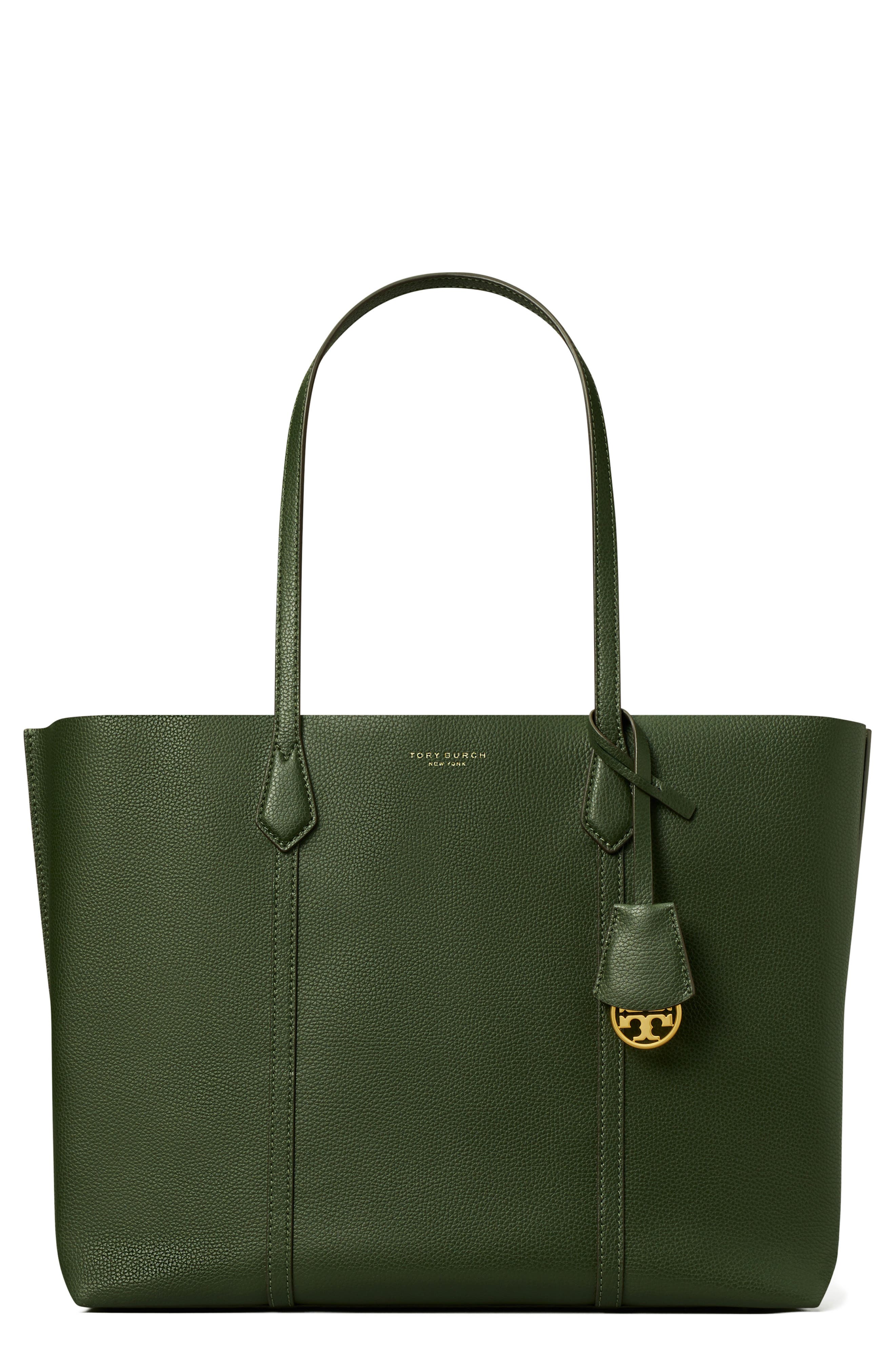 Tory Burch Perry Triple Compartment Leather Tote, Main, color, 