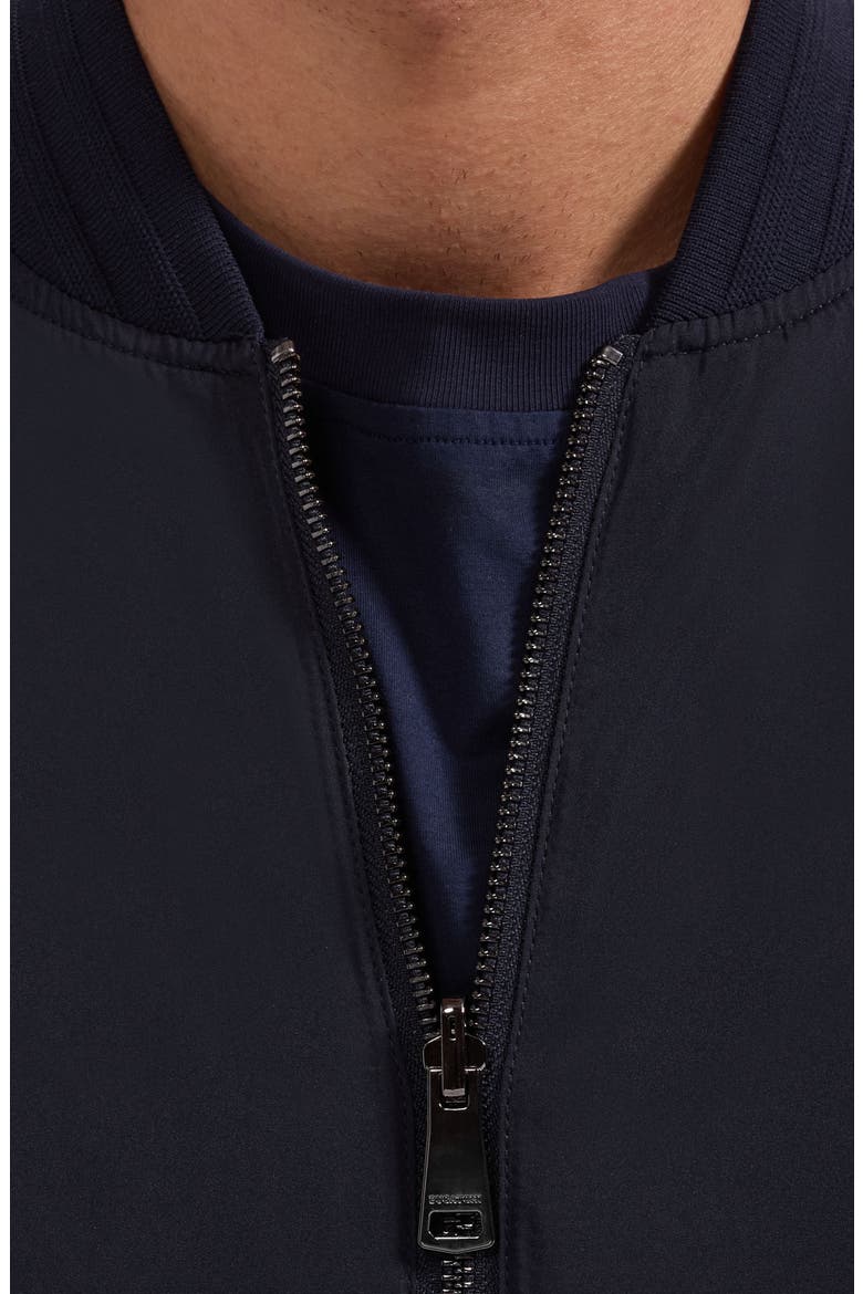 Soft Touch Knit Reversible Bomber Jacket, Alternate, color, BLACK