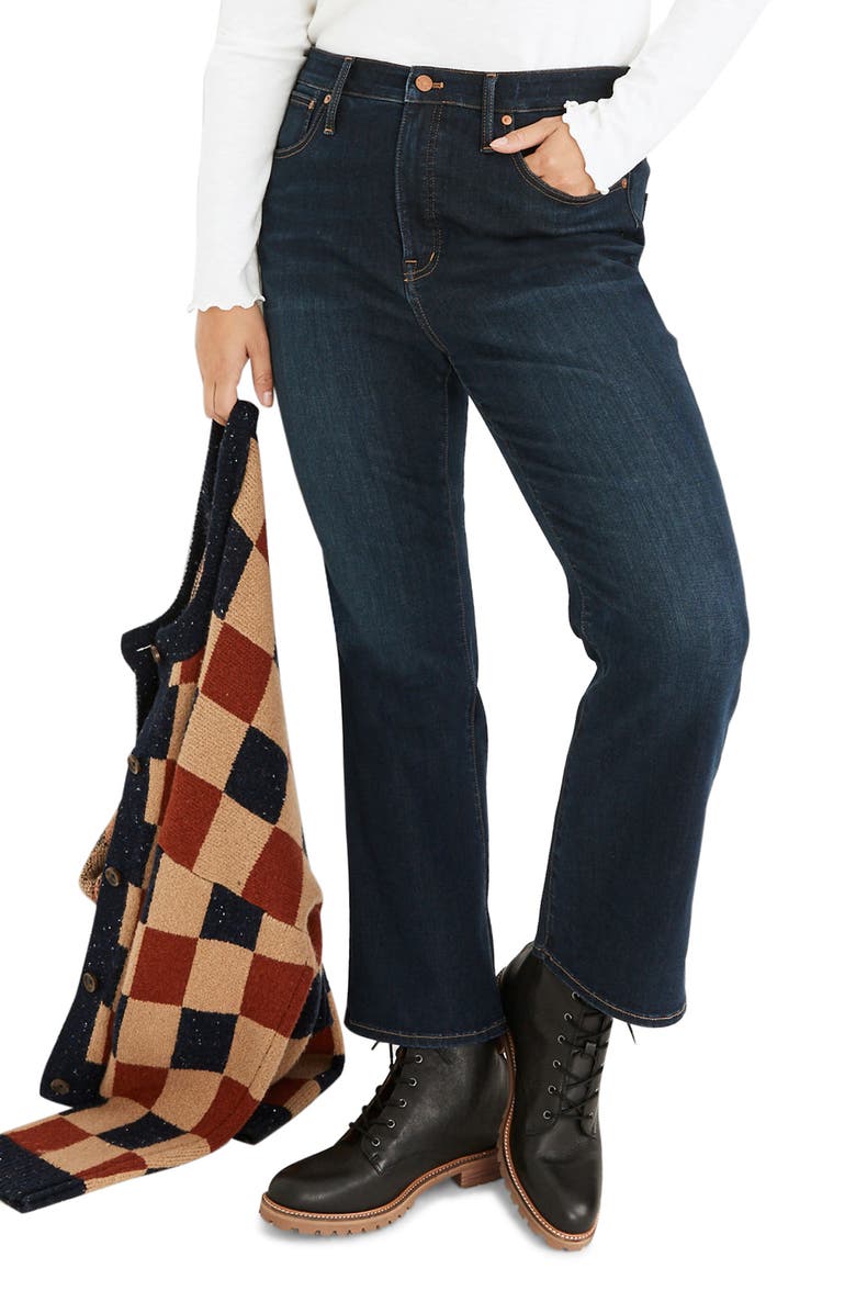 Madewell Cali High Waist Demi Boot Jeans, Alternate, color,