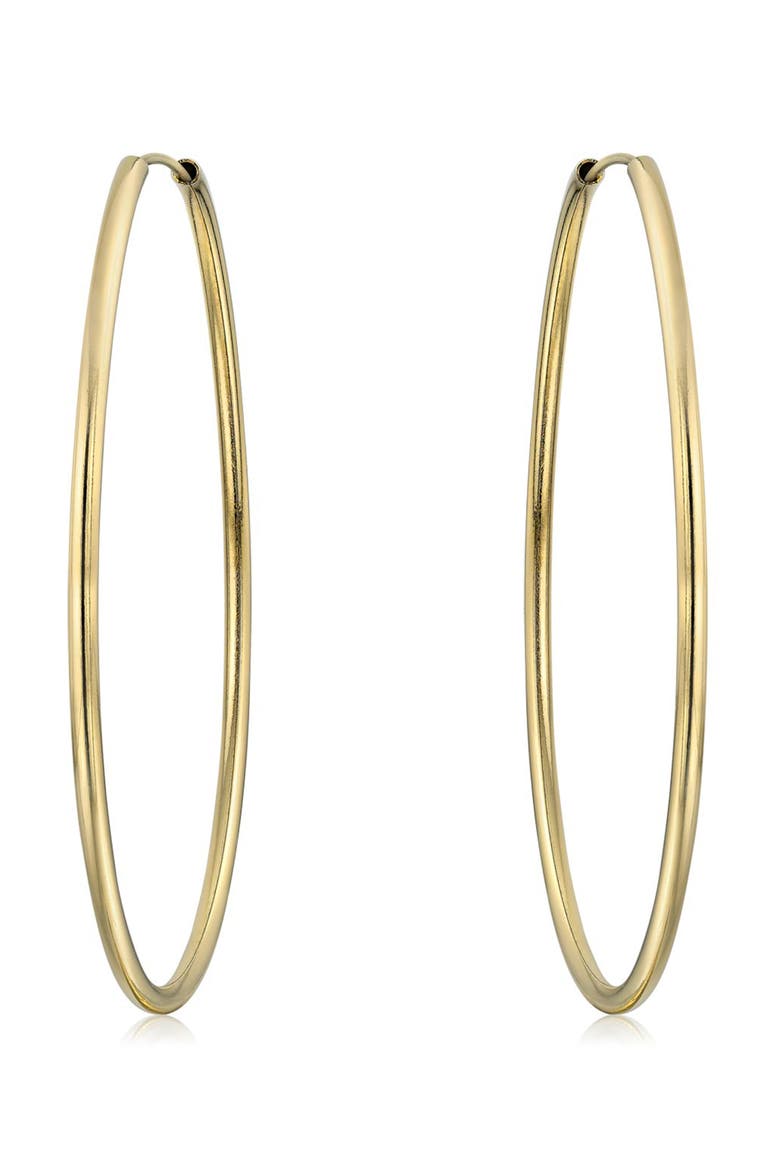 Set of 2 Minimalist Hoop Earrings, Alternate, color, GOLD