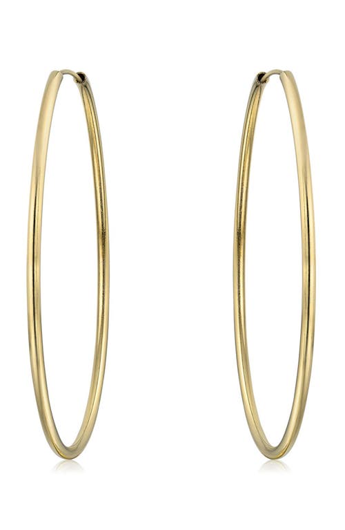 Bling Jewelry Set Of 2 Minimalist Hoop Earrings In Gold