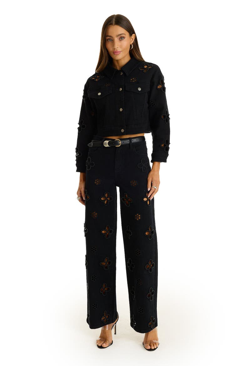 Kaia Pearl High Rise Jean, Alternate, color, BLACK