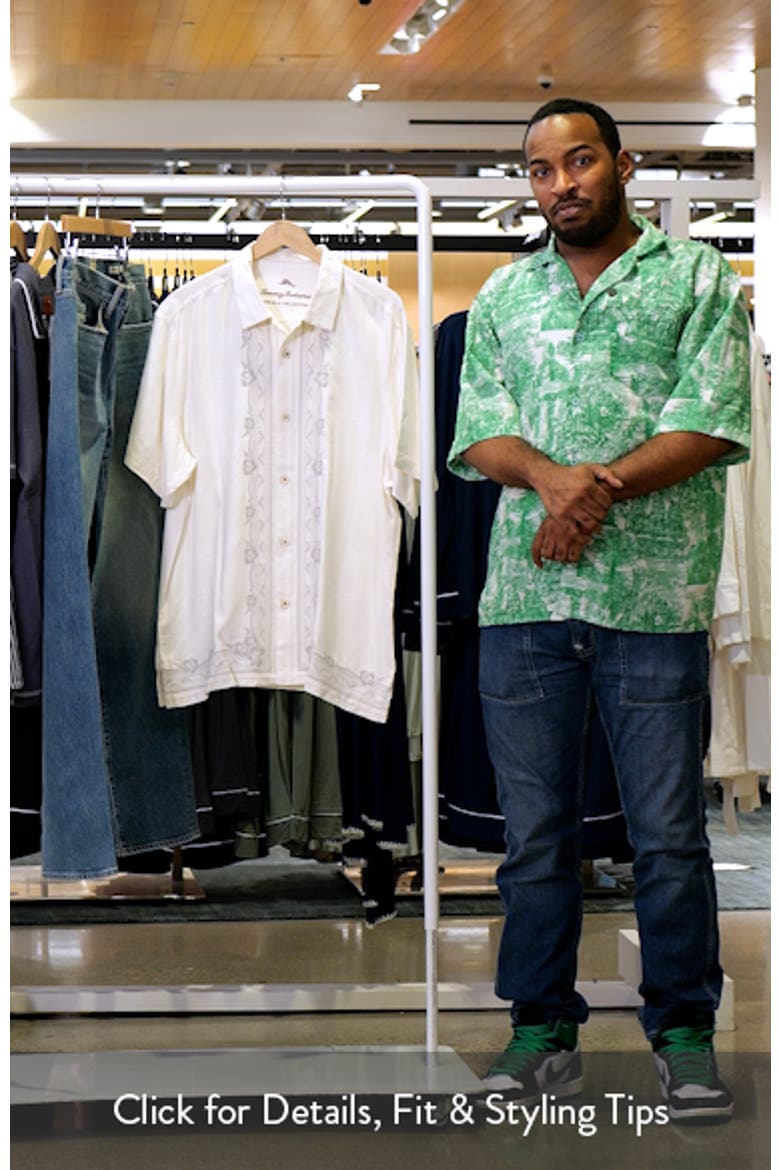 Isle Do Embroidered Silk Camp Shirt video