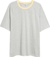 AMI PARIS Ami de Coeur Embroidered Cotton Ringer T-Shirt