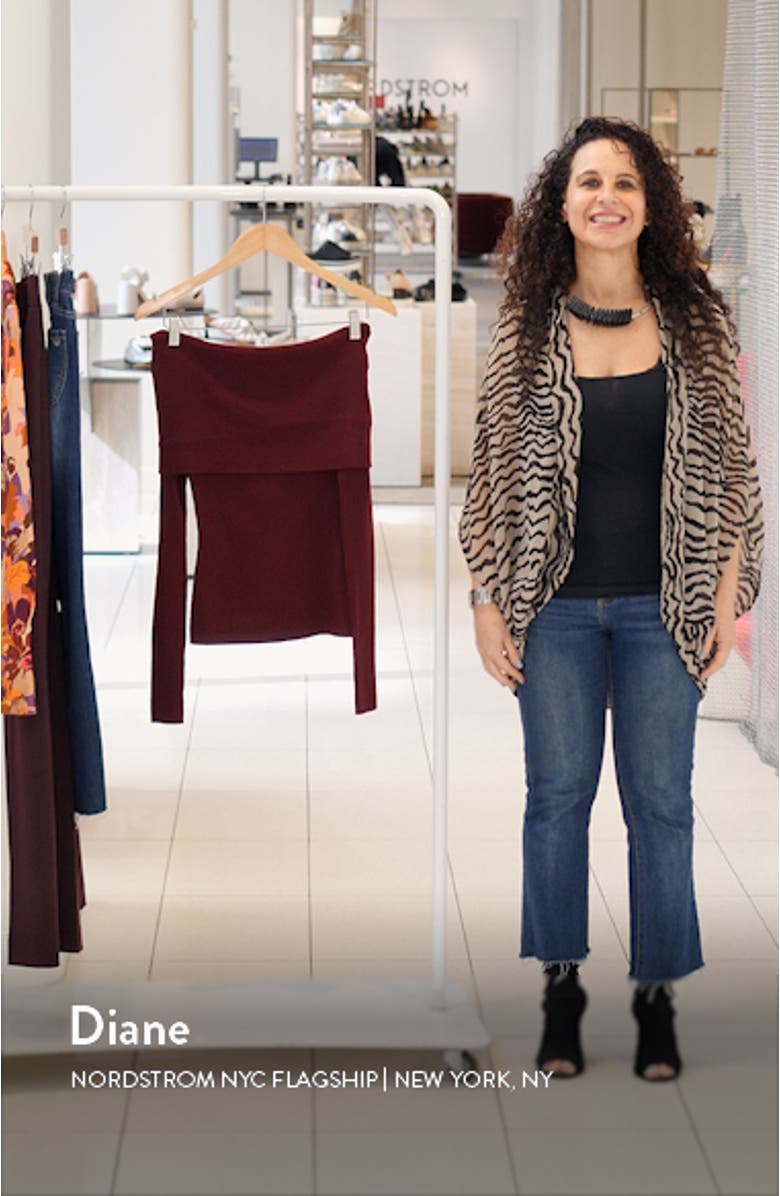 Evelyn Off the Shoulder Merino Wool Blend Sweater, sales video thumbnail