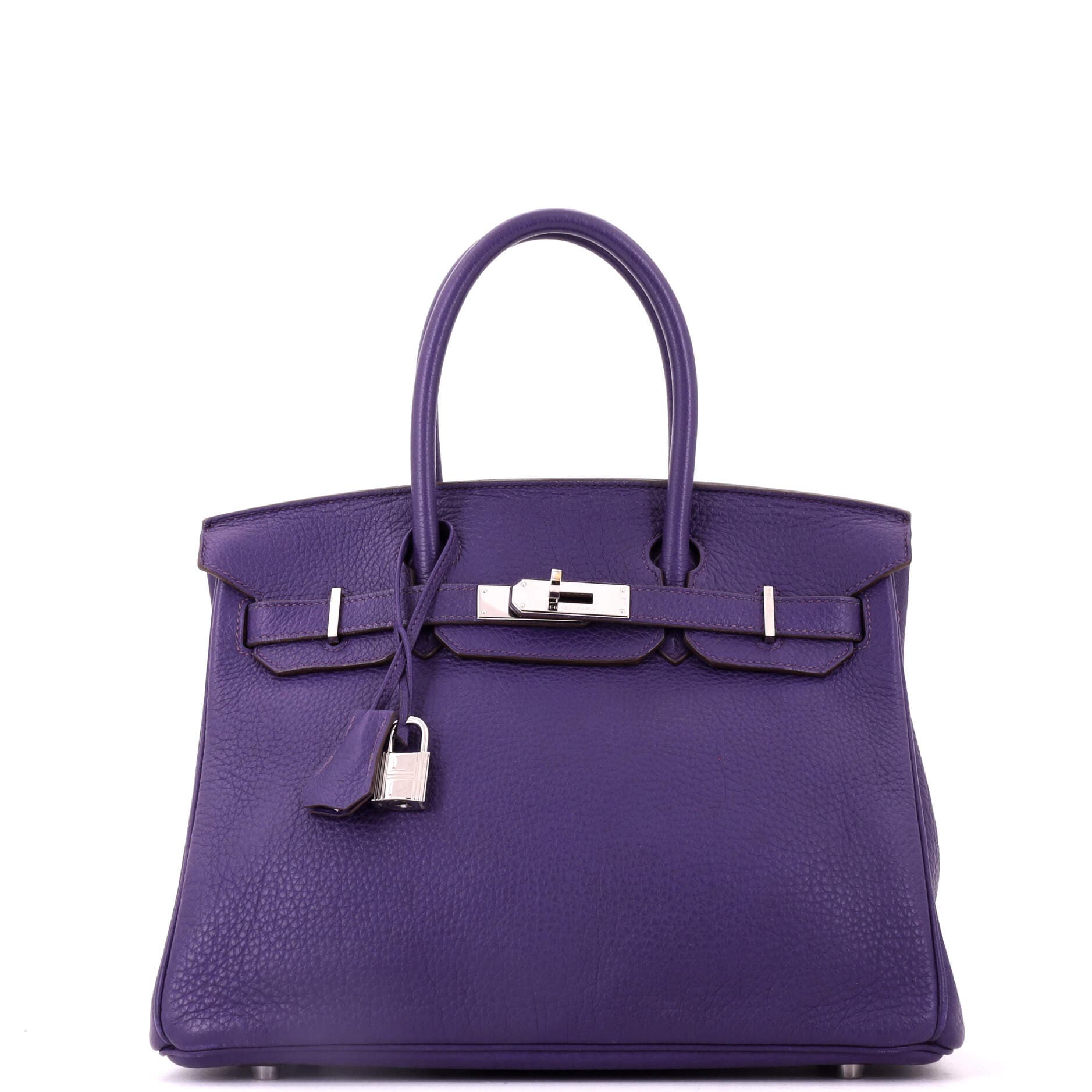 Birkin Handbag Purple Togo with Palladium Hardware 30, Main, color, Red