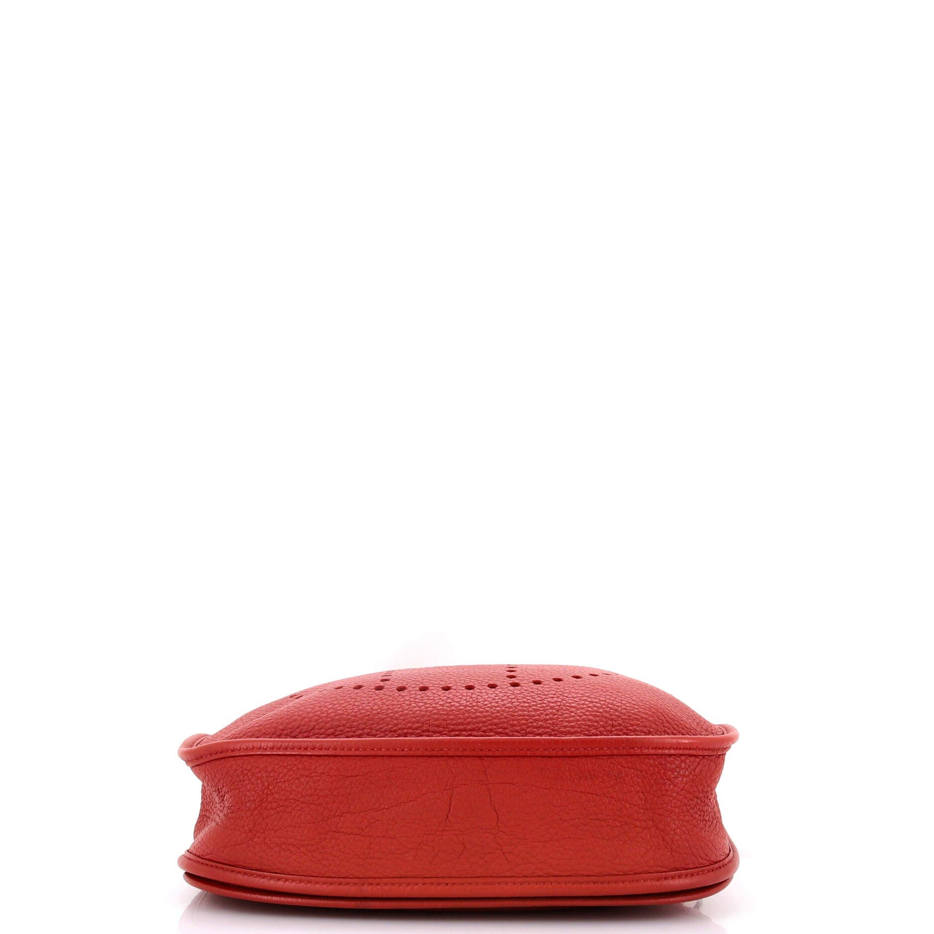 Pre-Owned Hermes Evelyne Bag Gen III Clemence PM, Alternate, color, Rouge H