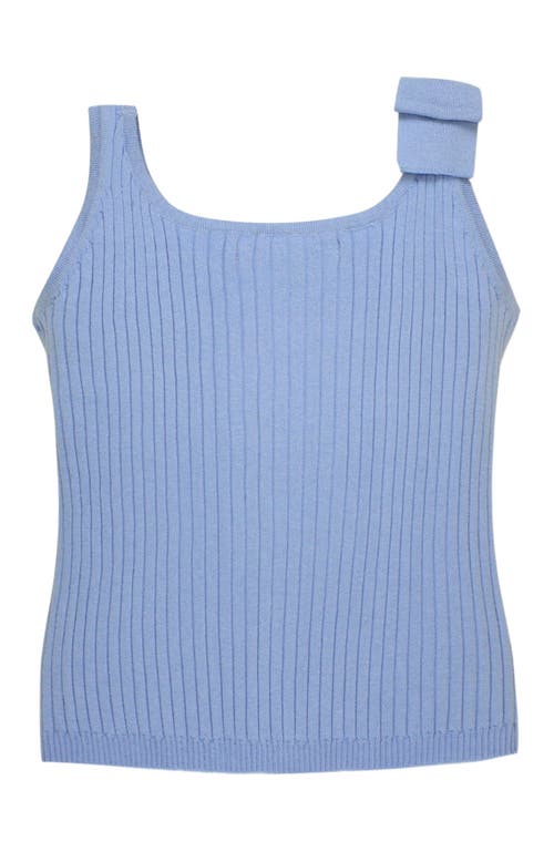 Hope & Henry Girls' Bow Sweater Tank In Cornflower Blue